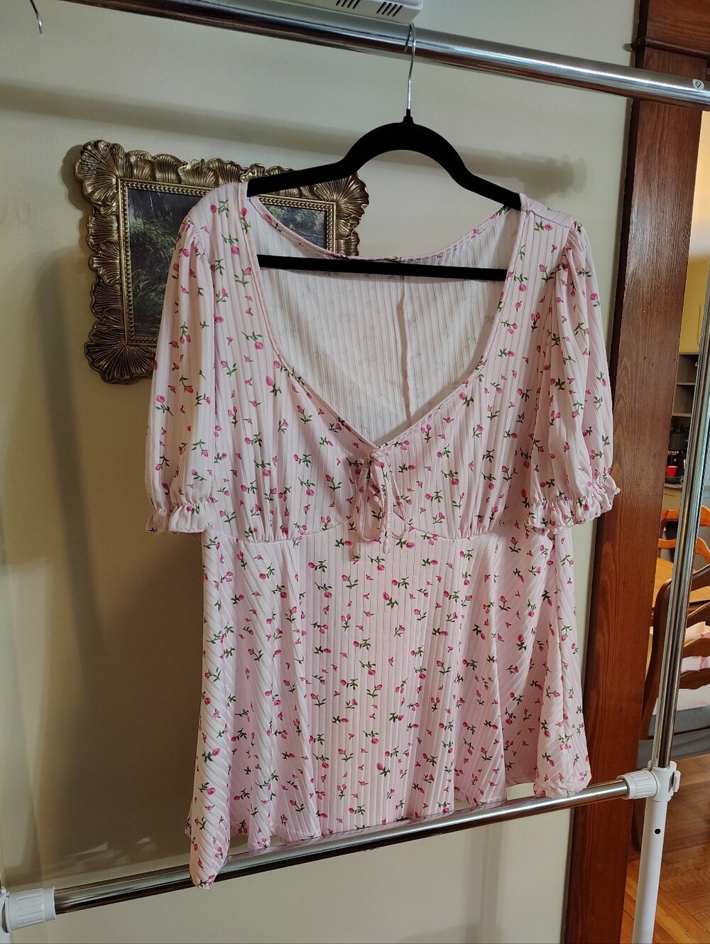 Women’s Pink Ditsy Floral Top